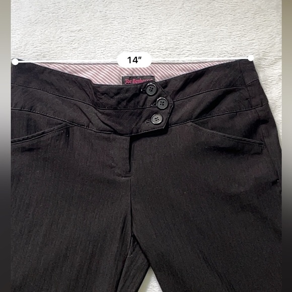 Joe Benbasset Low Rise Pinstripe Y2K Pants Size 5 Black 9435317F - Picture 4 of 11